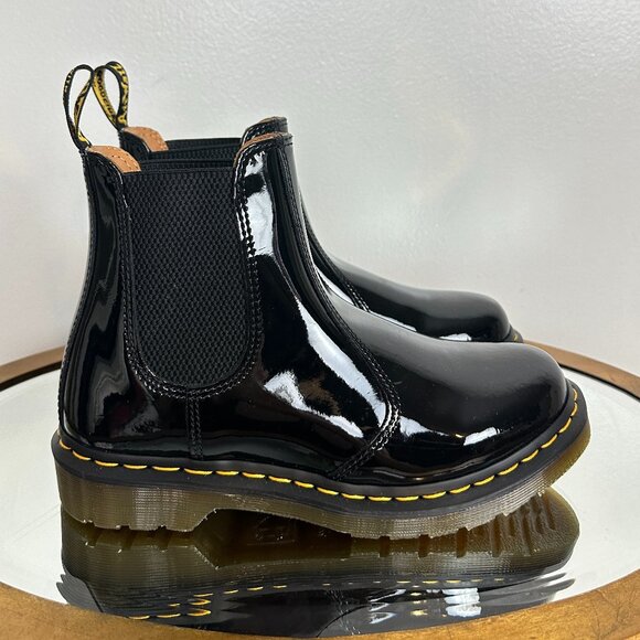 Dr. Martens Shiny Black Chelsea Boots - Picture 4 of 7